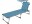Bild 2 Eurotrail Liegestuhl Pebble Beach Blau, Gewicht: 5.9 kg, Breite
