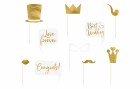 Partydeco Hochzeitsaccessoire Photo Booth Wedding Set 10-teilig