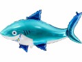 Partydeco Folienballon Shark Blau, Packungsgrösse: 1 Stück