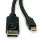 Roline Mini DisplayPort - Displayport Verbindungskabel - 1 m - 8K - HDR - Schwarz