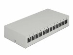 DeLock Gehäuse Keystone Patchpanel 12 Port grau, Detailfarbe