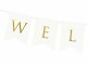 Partydeco Girlande Welcome 15 x 95 cm, Weiss/Gold, Materialtyp