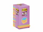 Post-it Notizzettel Super Sticky 7.6 x 7.6 cm, Mehrfarbig