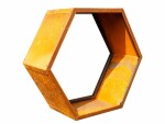 Innovesta Holzregal Corten, Rostbraun, Hexagon, Breite: 87.5 cm