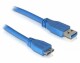 DeLock USB3.0 Kabel, A - MicroB, 3m, Blau, Typ