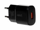 onit USB-Wandladegerät QC3.0 18 W Schwarz, Ladeport Output: 1x