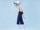 Partydeco Folienballon Herz Silber, Packungsgrösse: 1 Stück