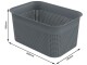 Rotho Aufbewahrungsbox Brisen 4.5 l, Anthrazit, Breite: 18 cm