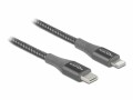 DeLock USB-Kabel USB C - Lightning 1 m, Grau