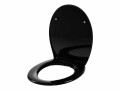 COCON Toilettensitz mit Absenkautomatik Schwarz, Breite: 37.1 cm