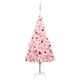 vidaXL Künstlicher Weihnachtsbaum mit Beleuchtung & Kugeln Rosa 240cm
