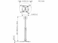 Vogel's Deckenhalterung PPC 2555 Silber, Beameraufnahme: 30 bis