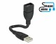 DeLock USB2.0 Shape Kabel, A - A, 15cm, SW
