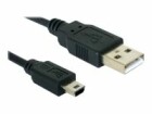 DeLock USB-Mini-Kabel 3m A-MiniB, USB 2.0, schwarz