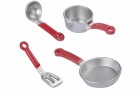 HobbyFun Mini-Utensilien Küchen Set 4-teilig, Detailfarbe: Silber