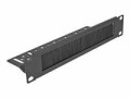 DeLock Bürstenleiste 1 HE 10" Rack, Schwarz mit