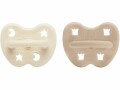 HEVEA Nuggi Orthodontic 2 Stk. Milky White/Sand 3-36 Monate