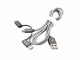 EXSYS USB-Ladekabel USB A - Micro-USB B/Lightning/USB C 1