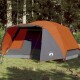 vidaXL Campingzelt 6 Personen Grau und Orange Wasserfest