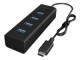 RaidSonic ICY BOX USB-Hub IB-HUB1409-C3, Stromversorgung: USB, Anzahl