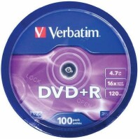 Verbatim DVD+R Spindle 4.7GB 43551 1-16x 100 Pcs, Kein
