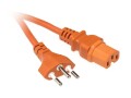Diggelmann Apparatekabel C15/Typ12, 1m orange, H05VV-F 3G 1.0mm2