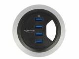 DeLock Tisch-Hub USB 3.0, Stromversorgung: USB, Anzahl Ports: 4