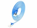 SLIM Slimpatchkabel Cat 6A, U/FTP, 5 m, Blau