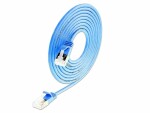 SLIM Slimpatchkabel Cat 6A, U/FTP, 7 m, Blau