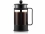 Bodum Kaffeebereiter Kenya 1 l, Schwarz, Materialtyp: Glas