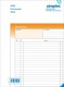 SIMPLEX   Rechnungen D                A5 - 15400D    orange/weiss        50x3 Blatt