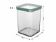 Rotho Vorratsbehälter Premium Loft 1 l, Grün/Transparent
