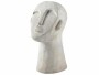 Villa Collection Aufsteller Skulptur Kopf, Zement, Weiss, Bewusste