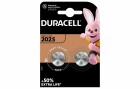 Duracell Knopfzelle Lithium CR2025 2 Stück, Batterietyp