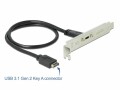 DeLock Bracket USB-C, 3.2 Gen2, 10Gbps intern Key-A USB-C