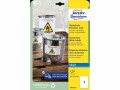 Avery Zweckform Universal-Etiketten 210 x 297 mm, 10 Blatt, Klebehaftung