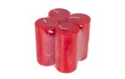 balthasar Zylinderkerze Rustico Rot, 4 Stück, Eigenschaften: Keine