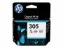 HP Inc. HP Tinte Nr. 305 (3YM60AE) Cyan/Magenta/Yellow, Druckleistung
