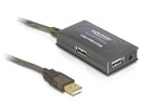 DeLock USB 2.0-Verlängerungskabel mit 4-Port HUB USB A