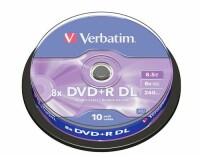Verbatim DVD+R 8.5 GB, Spindel (10 Stück), Medientyp: DVD+R