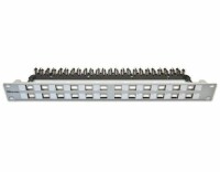 Wirewin Patchpanel 24 Port, Keystone, 1HE 19" Rack Hellgrau