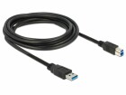 DeLock USB 3.0-Kabel A - B 3 m, Kabeltyp