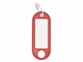 WEDO Schlüsselanhänger 18 mm mit Ring, Rot, 100 Stück