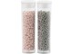 Creativ Company Rocailles-Perlen Glasperlen Grau/Rosé, Packungsgrösse: 2
