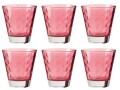 Leonardo Trinkglas Optic 215 ml, 6 Stück, Rot, Glas