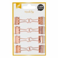 I AM CREATIVE Shiny Metallclip, 4087.467 roségold 8Stück /Set, Kein