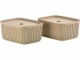 Zone Denmark Aufbewahrungsbox Pulp M 2 Stück, Beige, Materialtyp