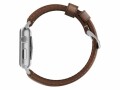 Nomad Lederarmband Traditional Strap Apple Watch Braun/Silber