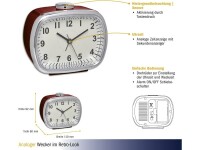 TFA Dostmann Analoger Wecker Retro, Rot, Ausstattung
