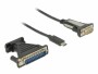 DeLock Adapterkabel USB Type-C - RS-232 DB9 ;DB25 1.8